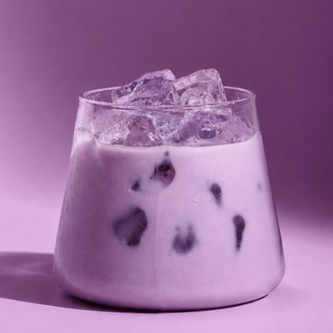 Iskold ube latte fra Ube Nolia