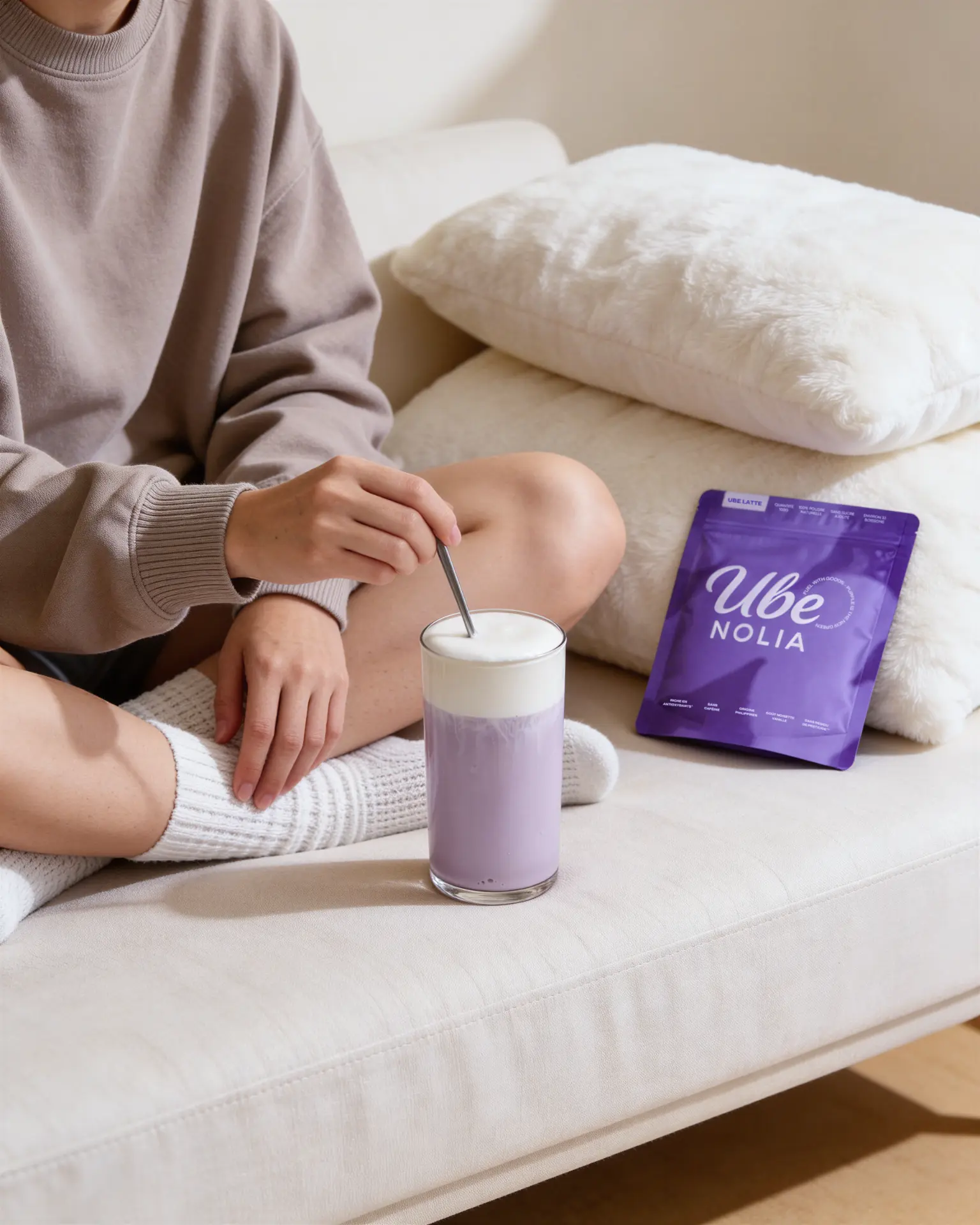 UBE NOLIA premium ube latte pulver med friske ingredienser