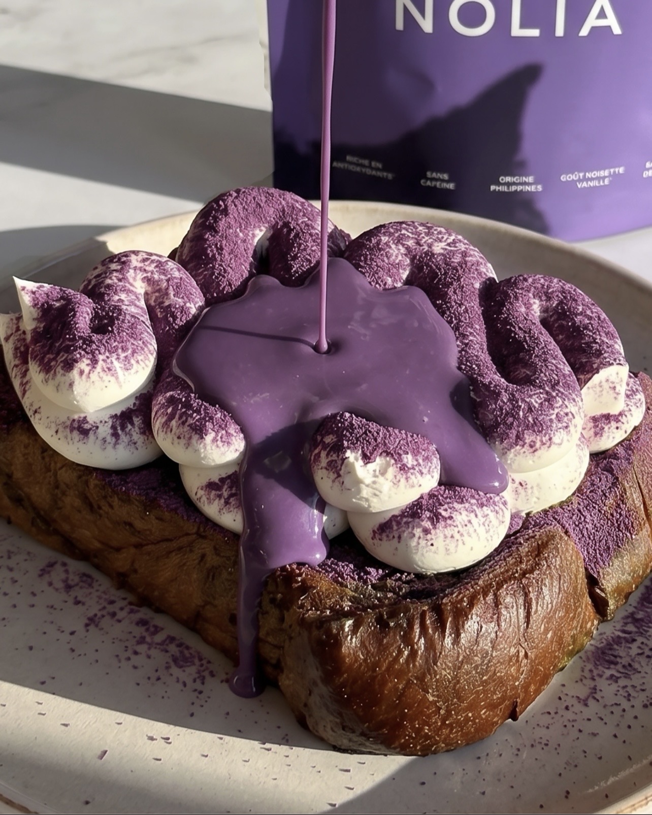 Ube arme riddere på tiramisu-facon: brioche & mascarpone