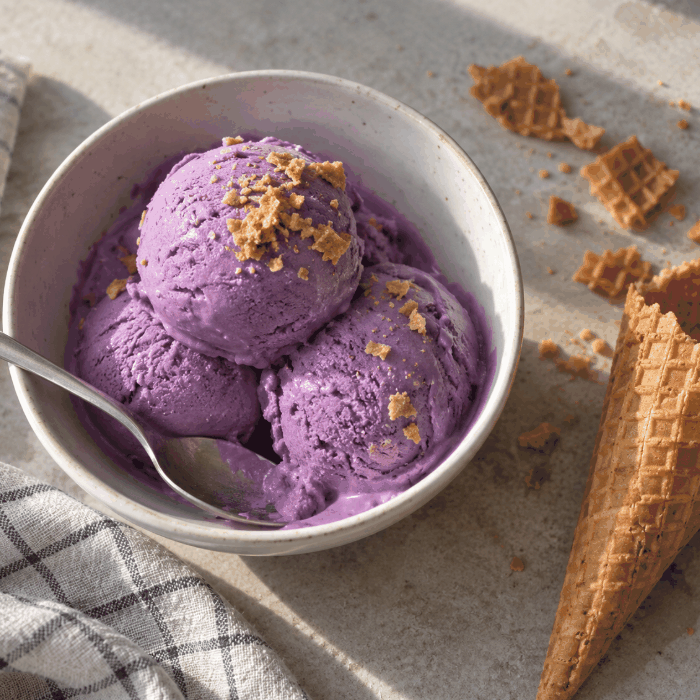 Ube Iscrem Opskrift: Cremet Lilla Yam Iscrem
