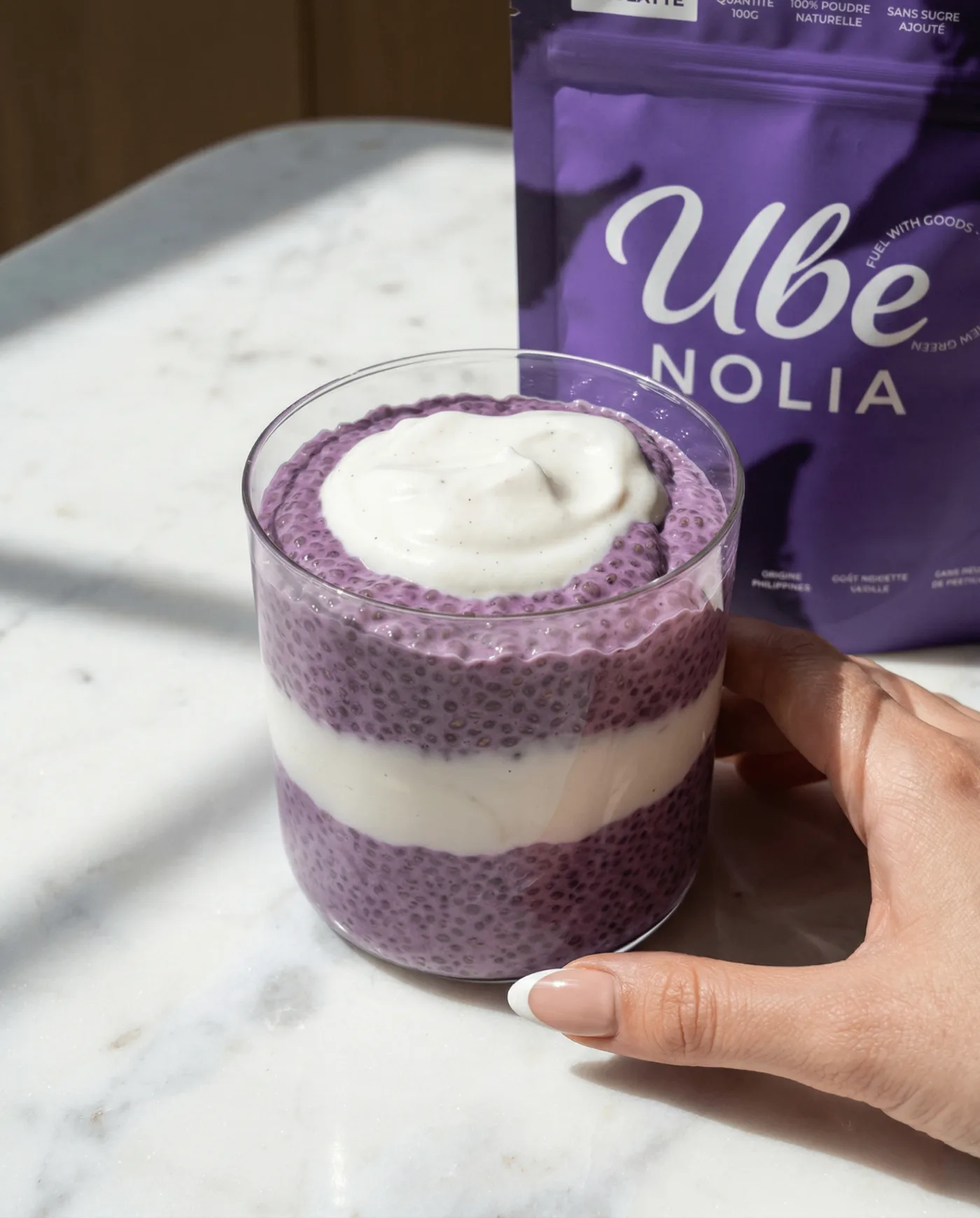 Den Bedste Ube Chia Pudding – ube chia pudding opskrift færdig ubepulver pose | Ube Nolia